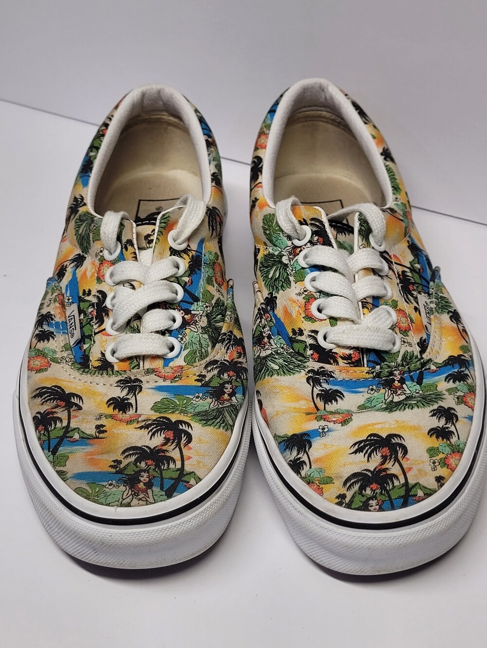 Vans Aloha Era  Canvas Sneakers - White, Blue, Green, Yellow